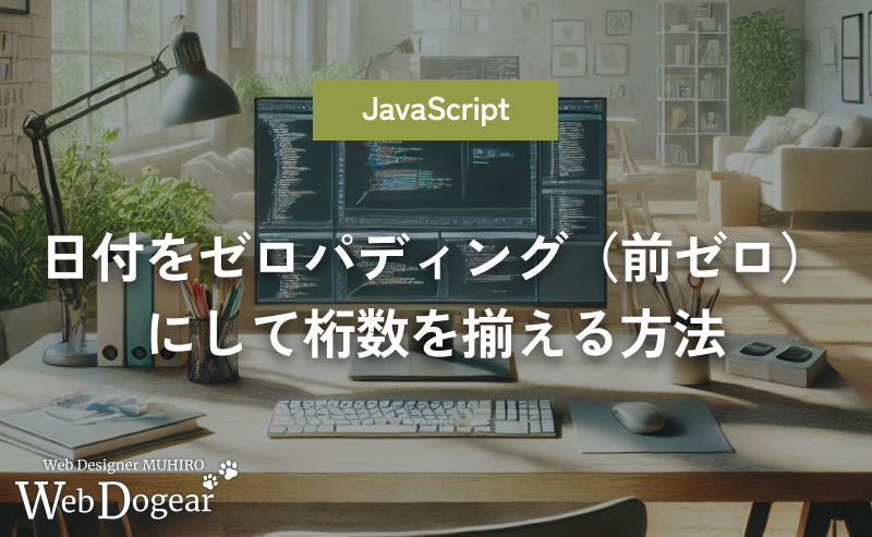 日付を0埋め(前ゼロ/ゼロパディング)にして桁数を揃える方法【JavaScript】